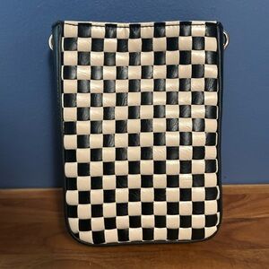 Universal Thread Women's Black & White Checkered Crossbody Bag - no strap